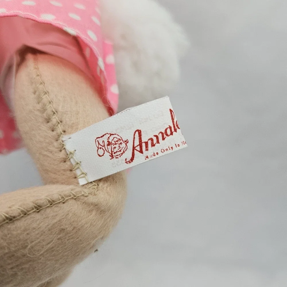 Annalee Mobility Dolls Farmer Rabbit Boy Girl Bunny Plush Vintage Easter